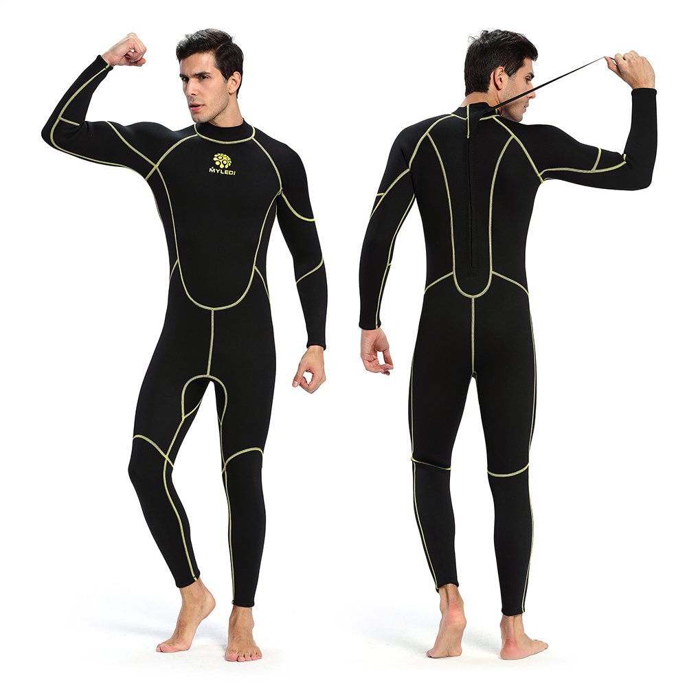 F FABOBJECTS® Men's 3mm Back Zip Full Body Wetsuit Swimming Surfing Diving Snorkeling Suit Jumpsuit-image-44
