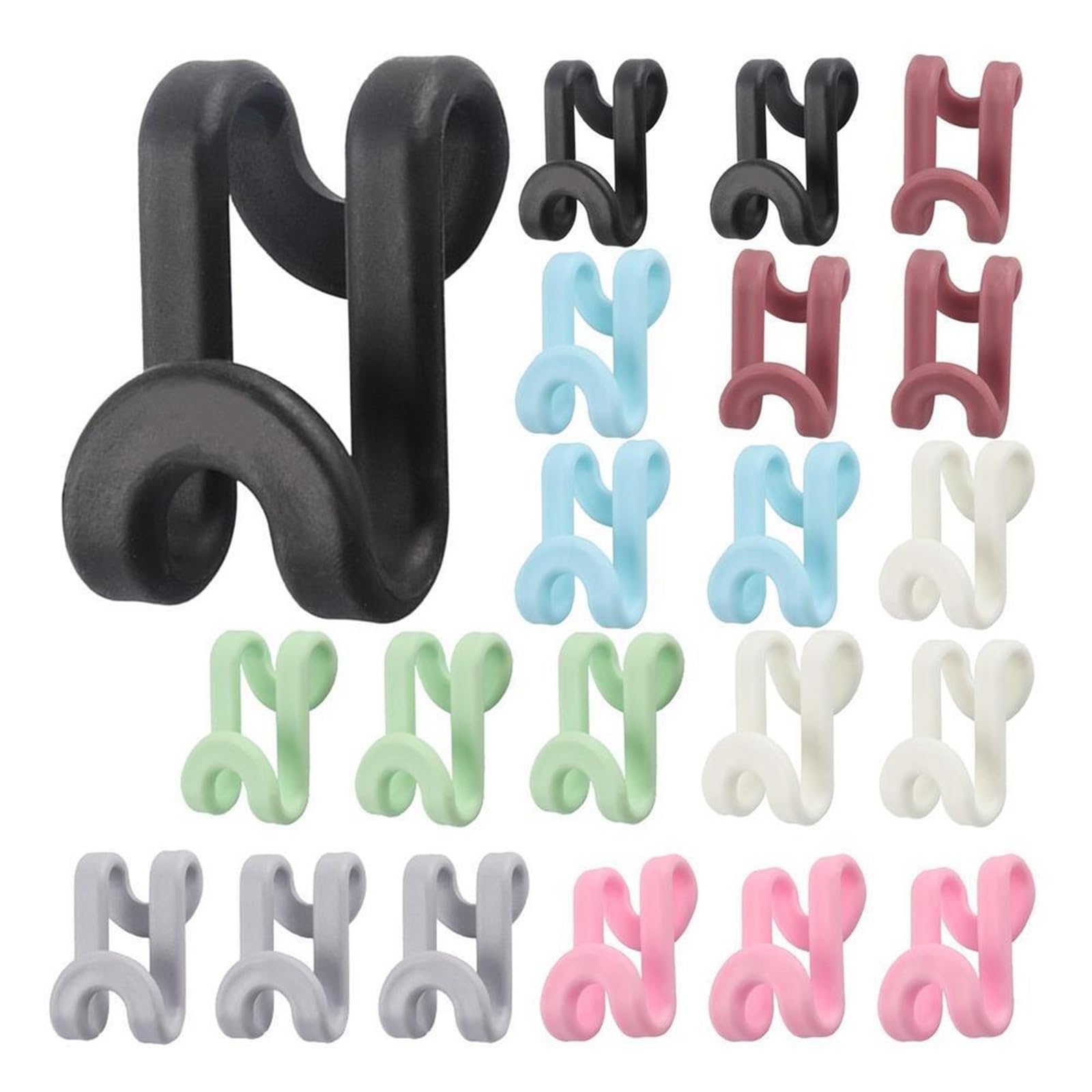 Clothes Hanger Connector Hooks 50pcs Connection Hooks Space Saving Clips Hangers Clothes Heavy Duty Closet Savers for Wardrobe Storage