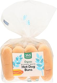 365 by Whole Foods Market, Buns Hot Dog White 8 Count Organic, 16 Ounce