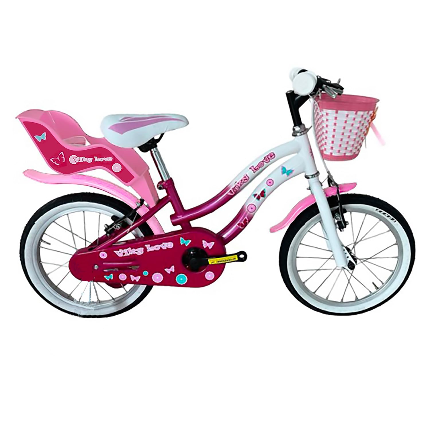FMD20000 Bicicletta Bici Viky Taglia 20 Per Bambina 1 Velocità Bianco Rosa