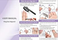 Vista 7 de 100 piezas de ajuste de tamaño de anillo para anillos sueltos con herramienta de medición de tamaño de anillo, protectores de anillo invisibles