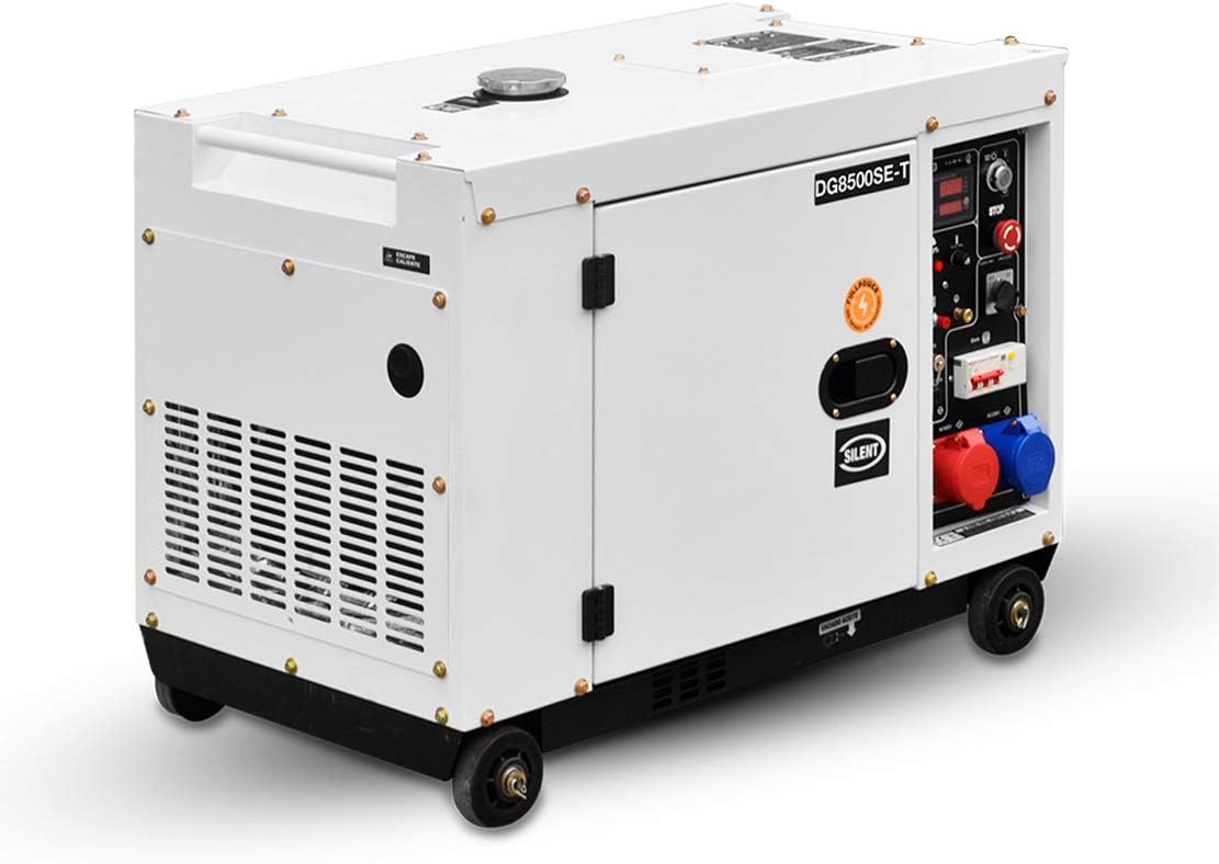 HIOD Emergency Generator 8500W, 6.9kva-7.9kva, 230v/400V, 6 Phase Diesel Supply