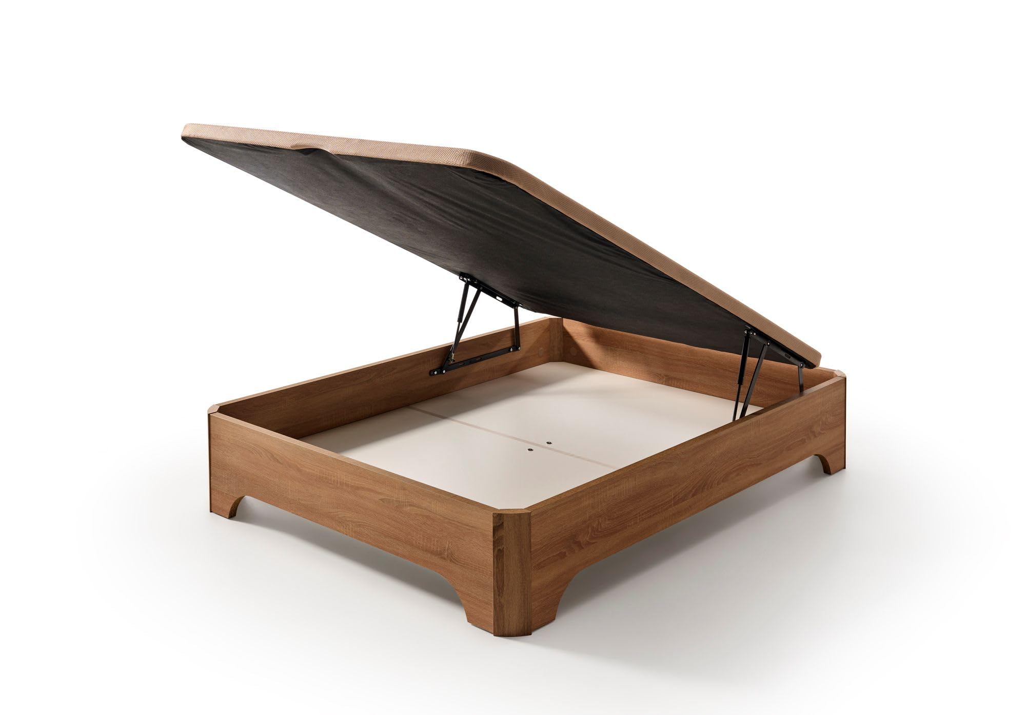 Matris - Canapé Abatible Elevado con Patas Elegance, Arcón Gran Capacidad, Base Transpirable 3D, Apertura Hidráulica, Estructura Reforzada, Varios Tamaños y Colores - Sin Montaje
