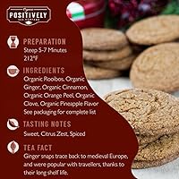 Vista 2 de Organic Positively Tea Company, Ginger Snap Rooibos - Té de hoja suelta, 16 onzas