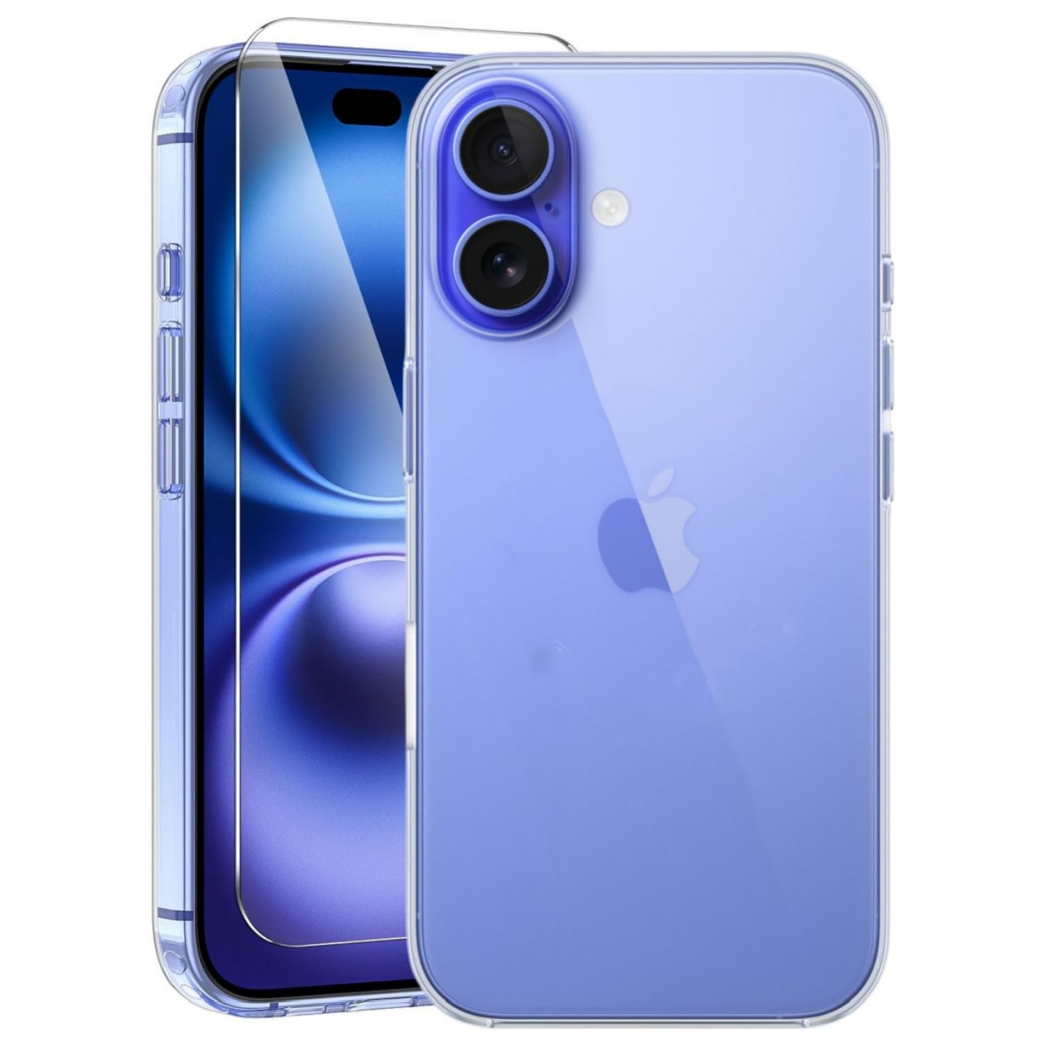 iPhone16 ケース、フィルム付き Amazon.co.jp: iPhone16 ケース クリア 耐衝撃 ガラスフィルム付き