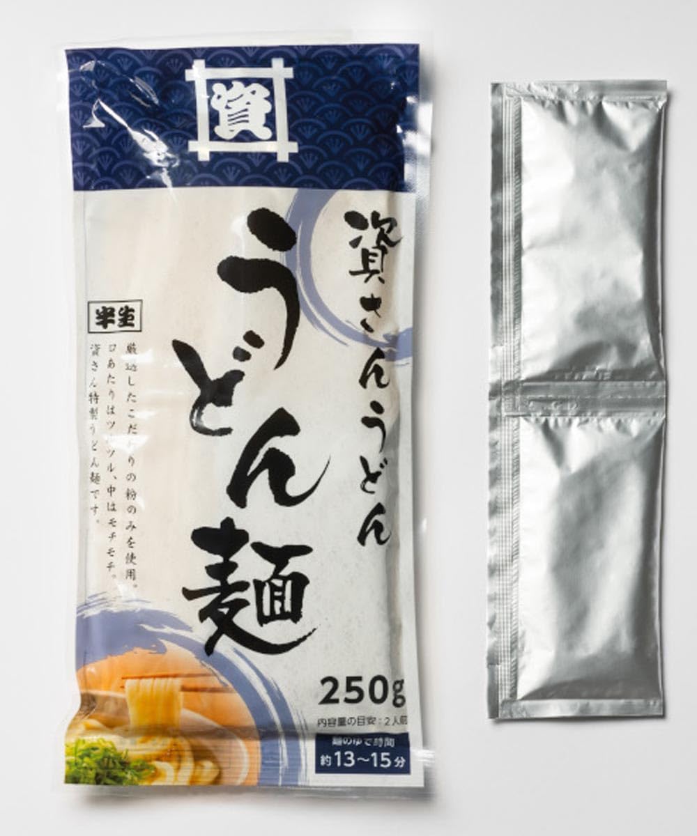 Amazon.co.jp: 九州 資さんうどん 2人前 濃縮つゆ付 特製半生麺 すけ 