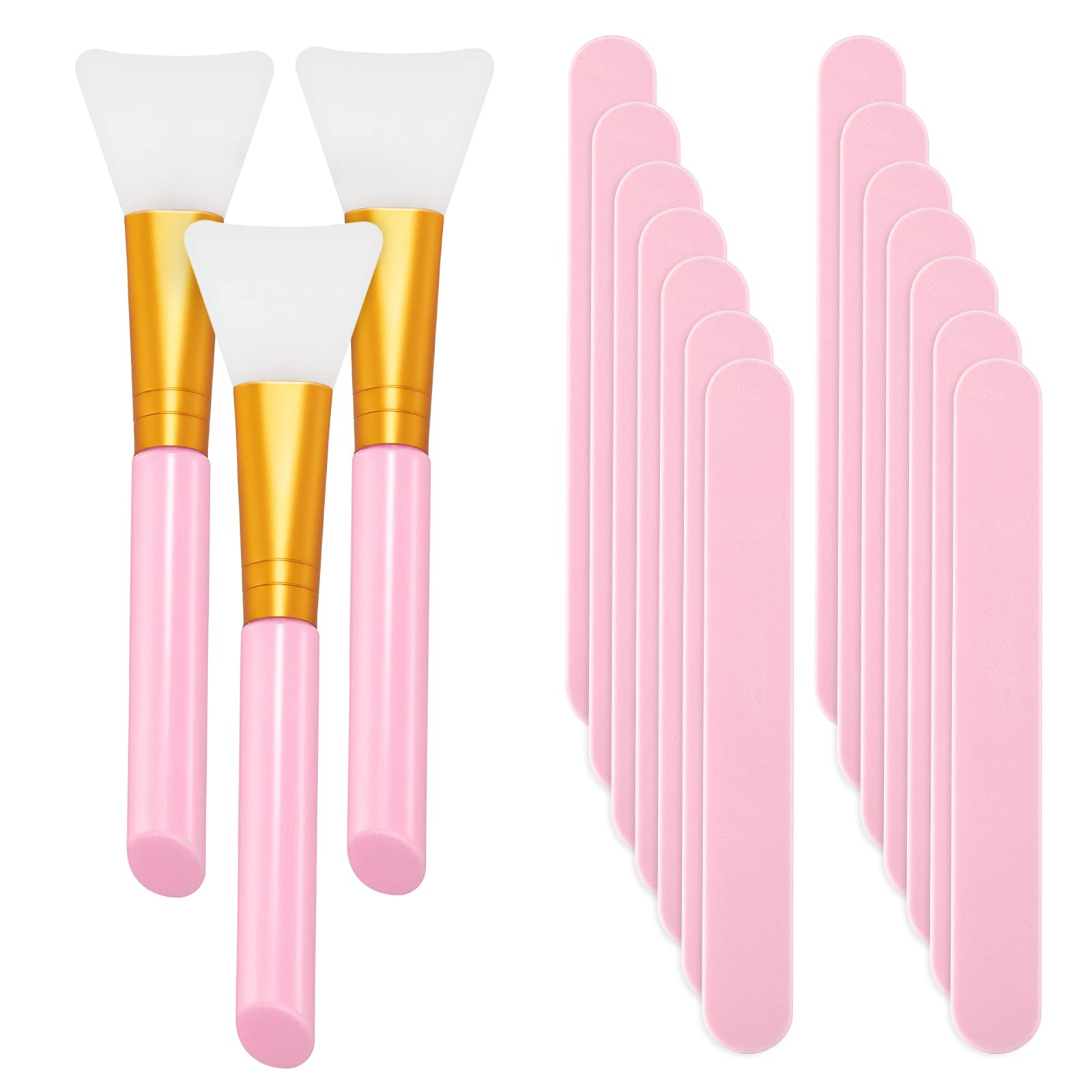 Wiederverwendbar Rührstäbchen Sets 15 Stücke Harz Rühren Makeup Stick Silikon Epoxid Bürste Mischen Rosa