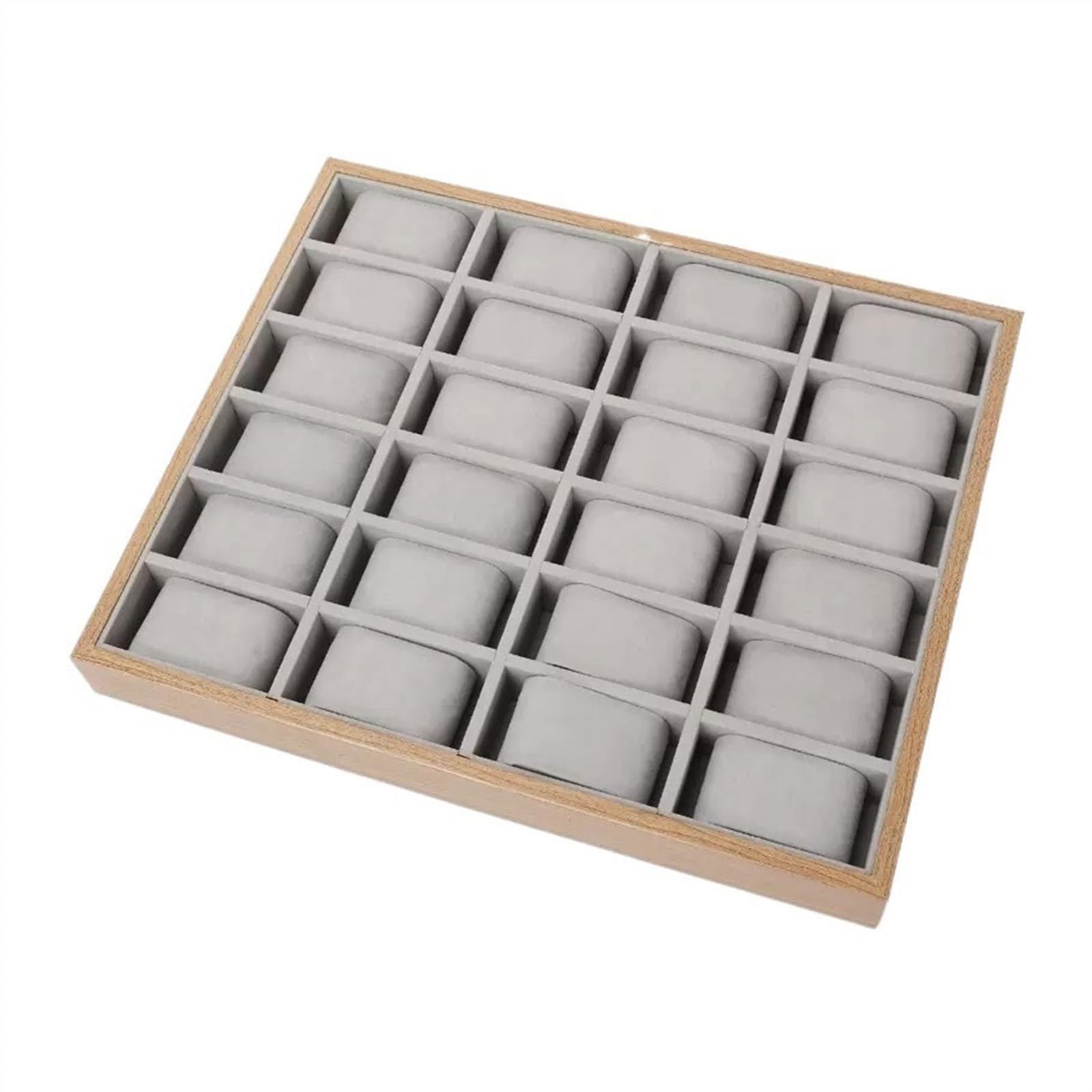 Kx9Lb8d Watch Storage Box 24 Grid Large Capacity Watch Organizer Jewelry Display Collection Box Light Luxury Wooden Tray