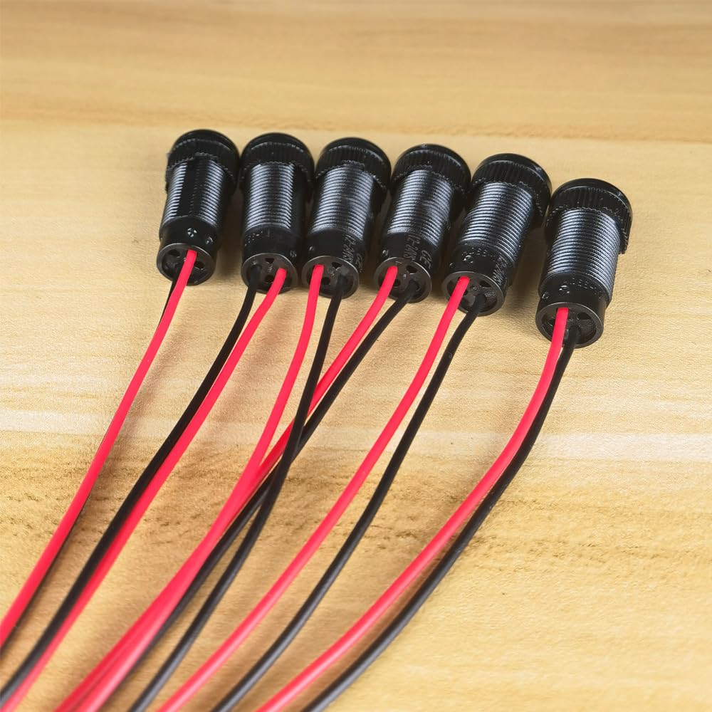 4 Lampade Pilota AC 220V - Indicatore Luminoso Verde Per Segnali | Filettatura 9mm, Guscio Plastica - Foto 6