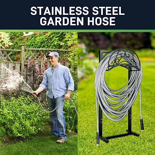 Aokia Metal Garden Hose - 50 FT Stainless Steel Water Hose with Flexible, Kink Free, Ultra Lightweight, Durable, Crush Resistant Fitting, Easy to Coil, Puncture Proof Hose for Yard, Outdoors, Rv - Thumbnail 7
