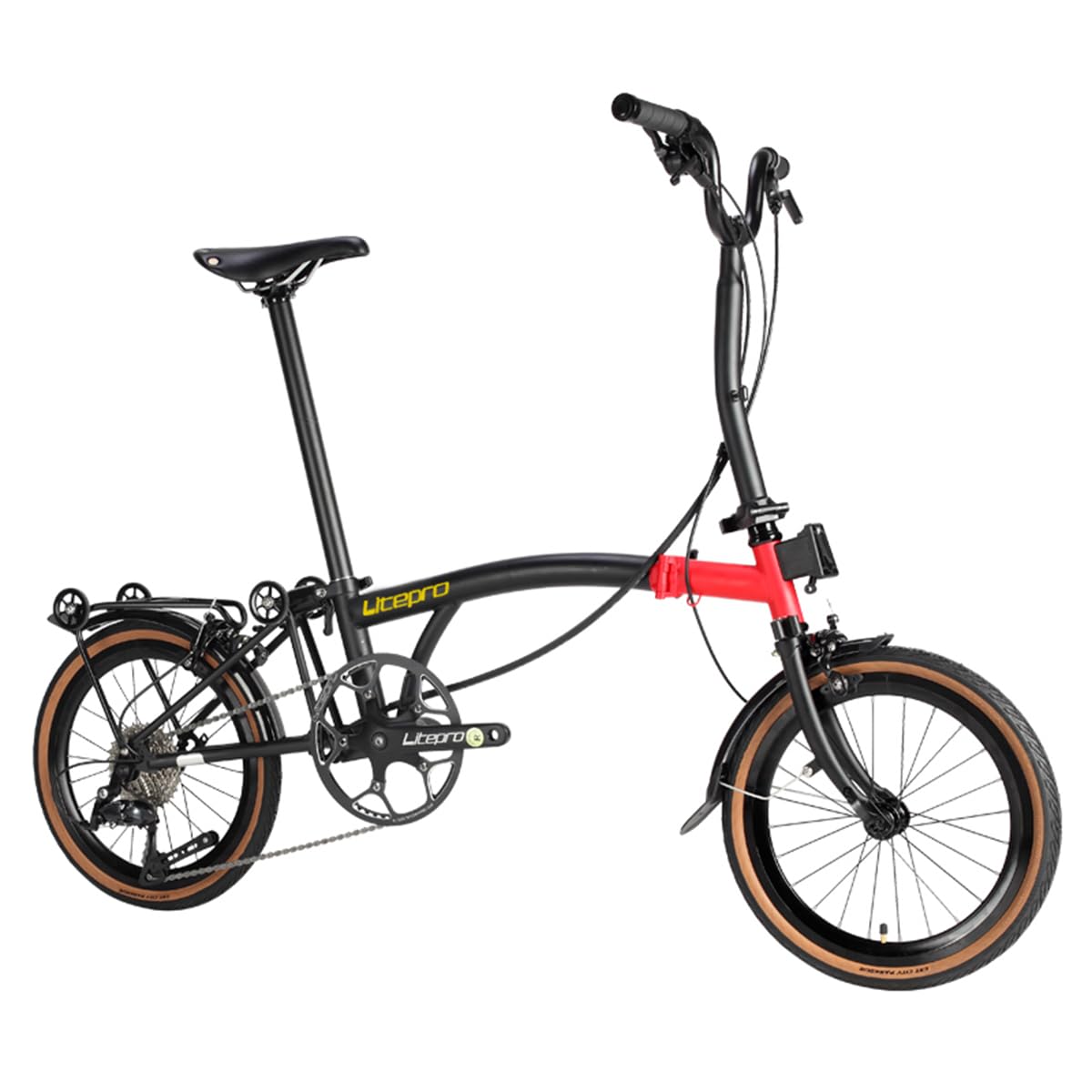LITEPRO 折り畳み自転車 16インチ Amazon | Litepro 16インチ 外9速折りたたみ自転車 横ハンドル/M