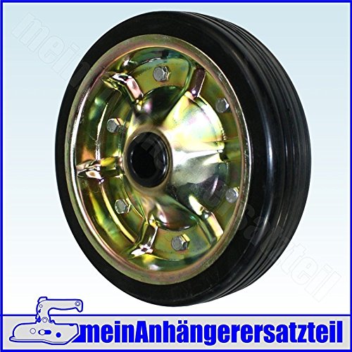 Roue De Rechange AL-KO 649238 Pour Roue Jockey, 260x65 Mm, Caoutchouc Plein, Charge Max 800 Kg