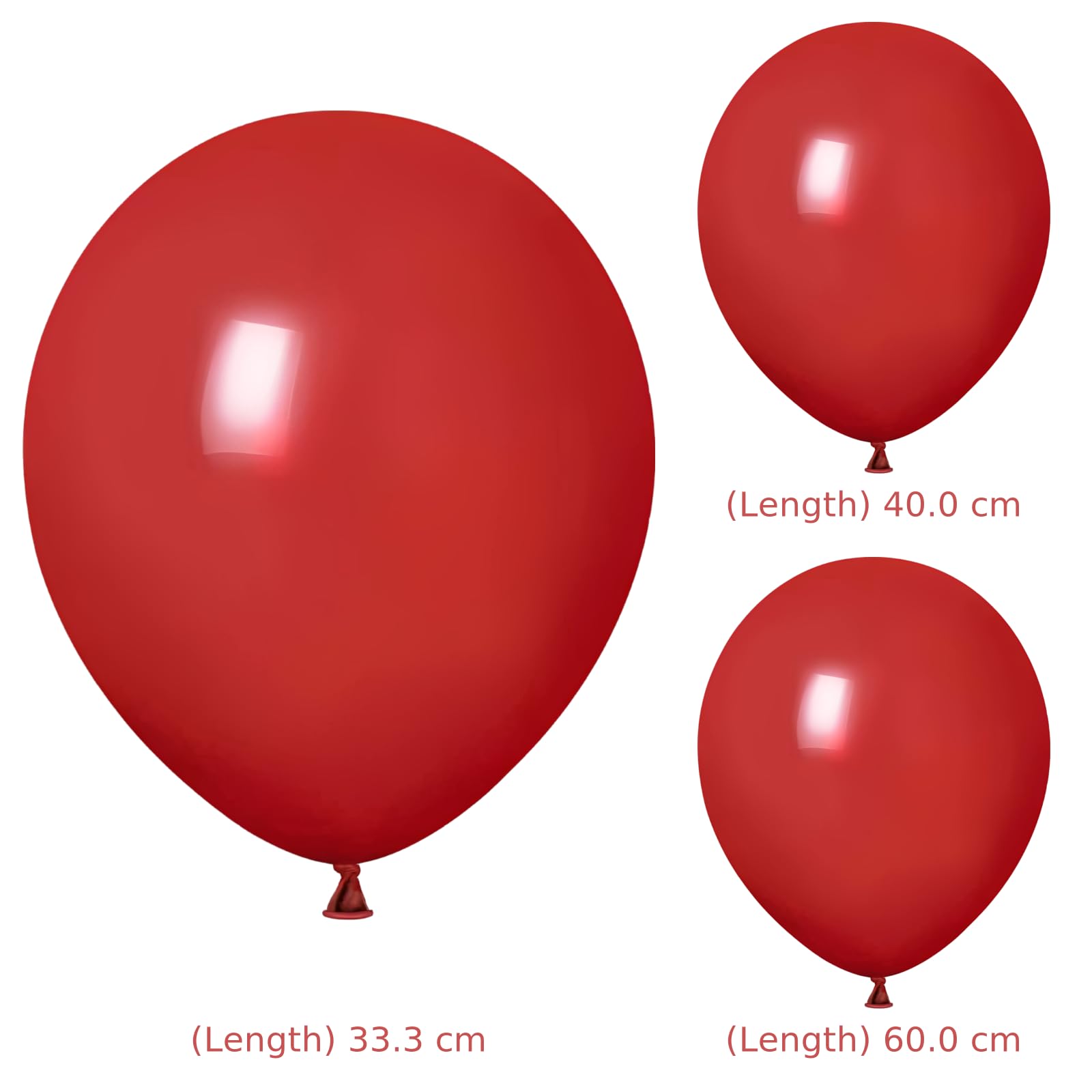 250 rote Latexballons, 10 12 18 Zoll, 25,4 30,5 45,7 cm, für Geburtstage, Hochzeiten und Events, matte Oberfläche, Ballon-Set in mehreren Größen für Partydeko und Raumgestaltung