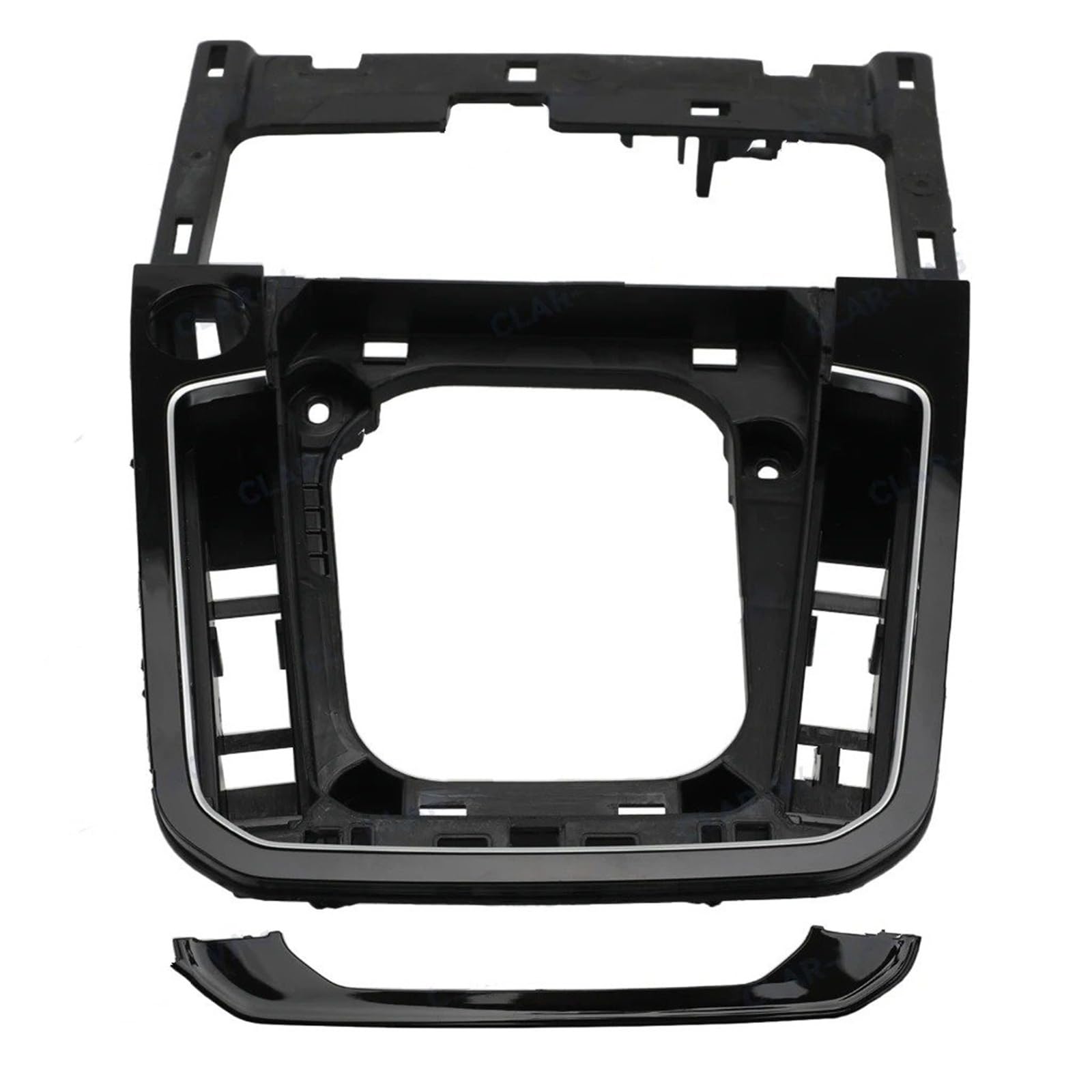 Kit Mascherina Adattatore Radio Stereo Radio Lettore CD Cornice Pannello Aria Condizionata Posacenere Copertura Pomello Cambio Pianoforte Nero Base per VW per Passat B8(3G1863100)