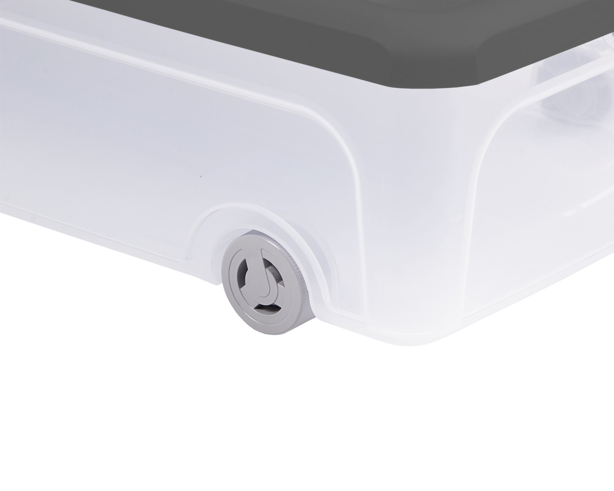 Ondis24 Unterbettbox Kleiderbox Schuhkiste Schuhbox Rollerbox Aufbewahrungsbox 35 W (5 Stück, Grau)