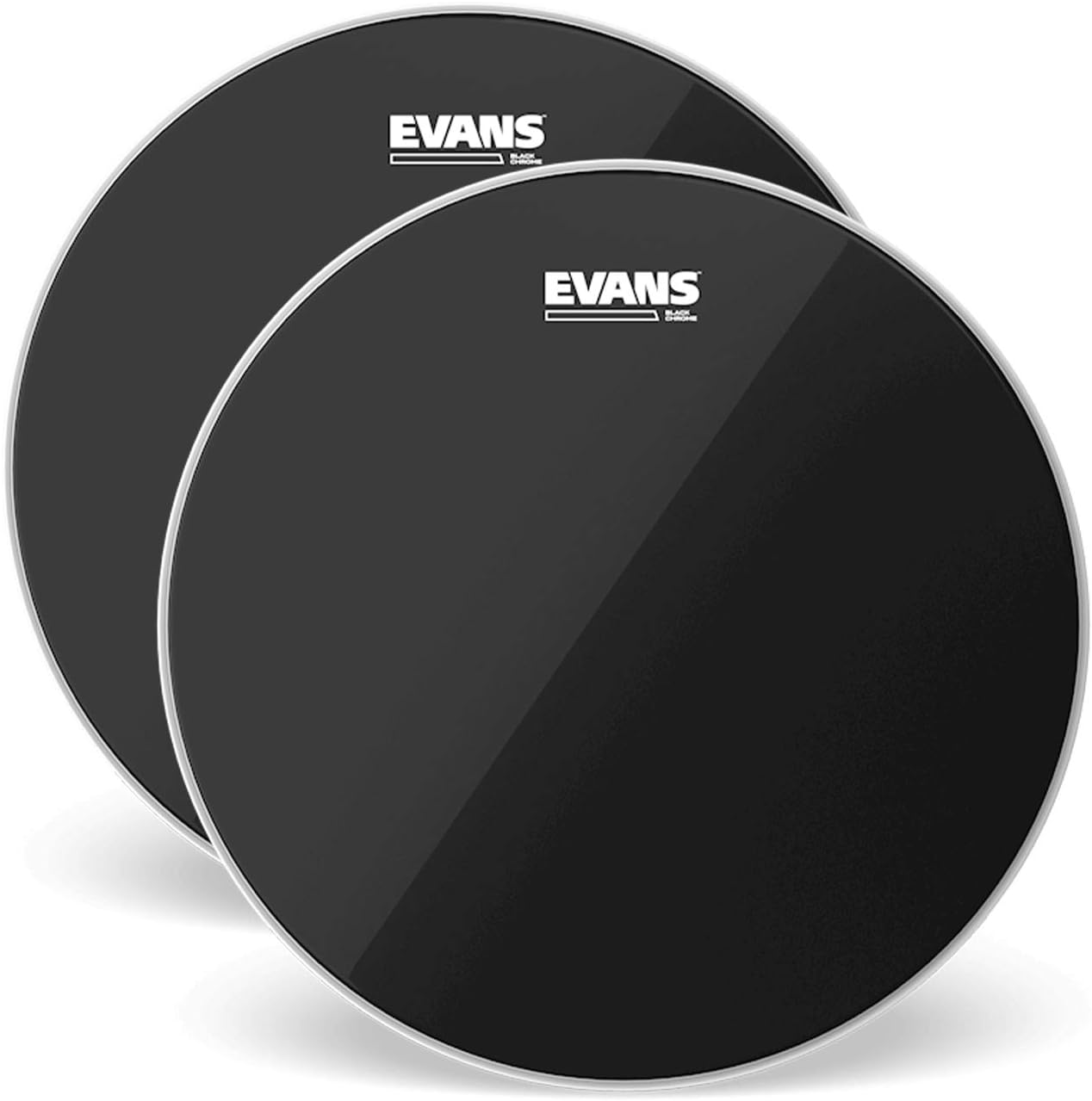 Evans 13" Black Chrome Tom Batter (2 Pack Bundle)