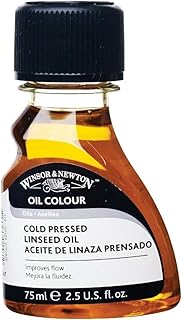 Winsor & Newton W&N Cold-Pressed Linseed Oil, 75ml bottle