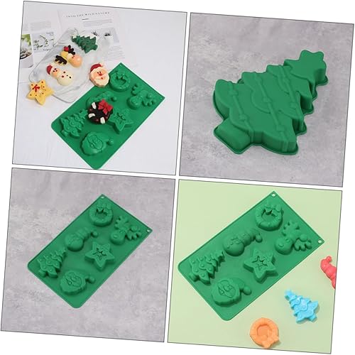 Miniatura 2 de Abaodam 4 moldes de silicona para tartas de Navidad, mini malvaviscos para chocolate caliente, caramelo de Navidad, árbol de Navidad, molde de