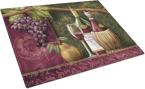 Caroline's Treasures PTW2044LCB Wine Chateau Roma - Tabla de cortar de vidrio grande, 12 de alto x 16 W, multicolor