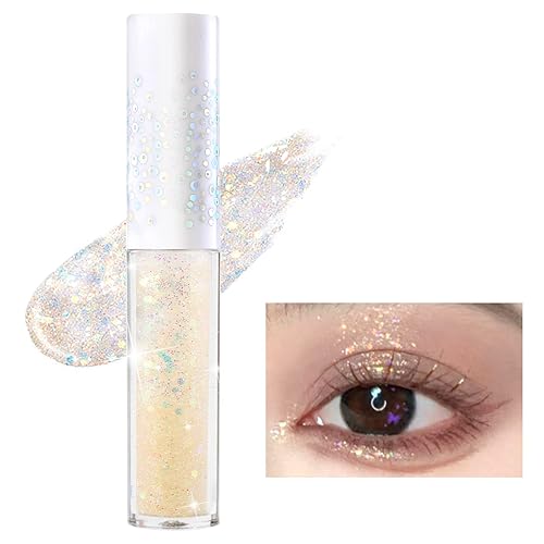 Erinde Sombra de ojos líquida con purpurina sombra de ojos pigmentada larga duración secado rápido fácil de aplicar pegamento de purpurina suelto