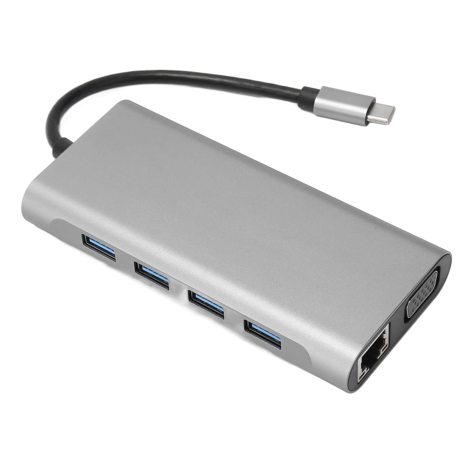 Aoresac Docking station USB C Hub 11 in 1 con lettore di schede Ethernet 4K VGA PD 87W USB 3.0