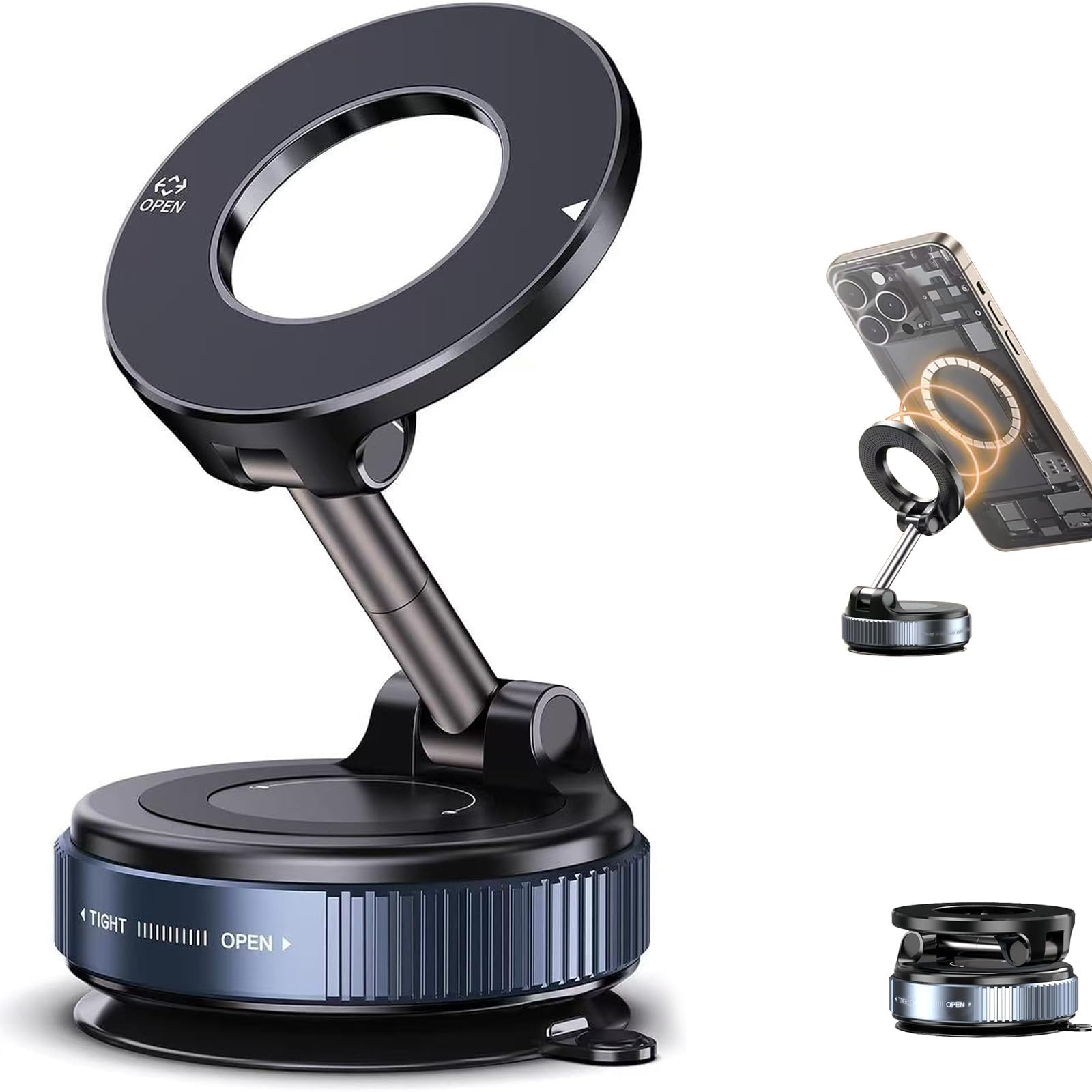 Strong Suction Car Phone Holder – Windshield & Dashboard Mount with Strong Grip for GPS, Smartphones & Action Cameras – 1 Pc-image-39