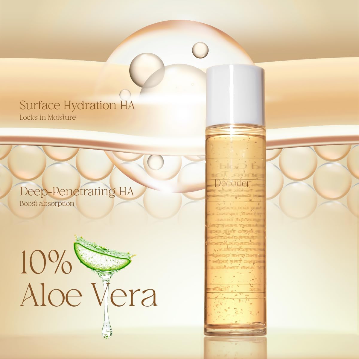 Decoder Liquid Gold Radiance Toner-Serum + 10 Masks | Hydrating Face Toner with Hyaluronic Acid, Rose Water & Centella – Alcohol-Free, 24K Gold Skincare for Sensitive Skin (13.19 Oz)