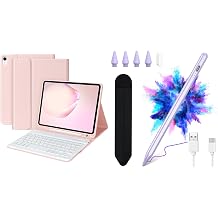 BQSS Keyboard Case for iPad Air 11" M2 2024 Detachable Keyboard Case for iPad Air 5th Generation & Stylus Pen for iPad 10th/9th/8th/7th/6th Gen