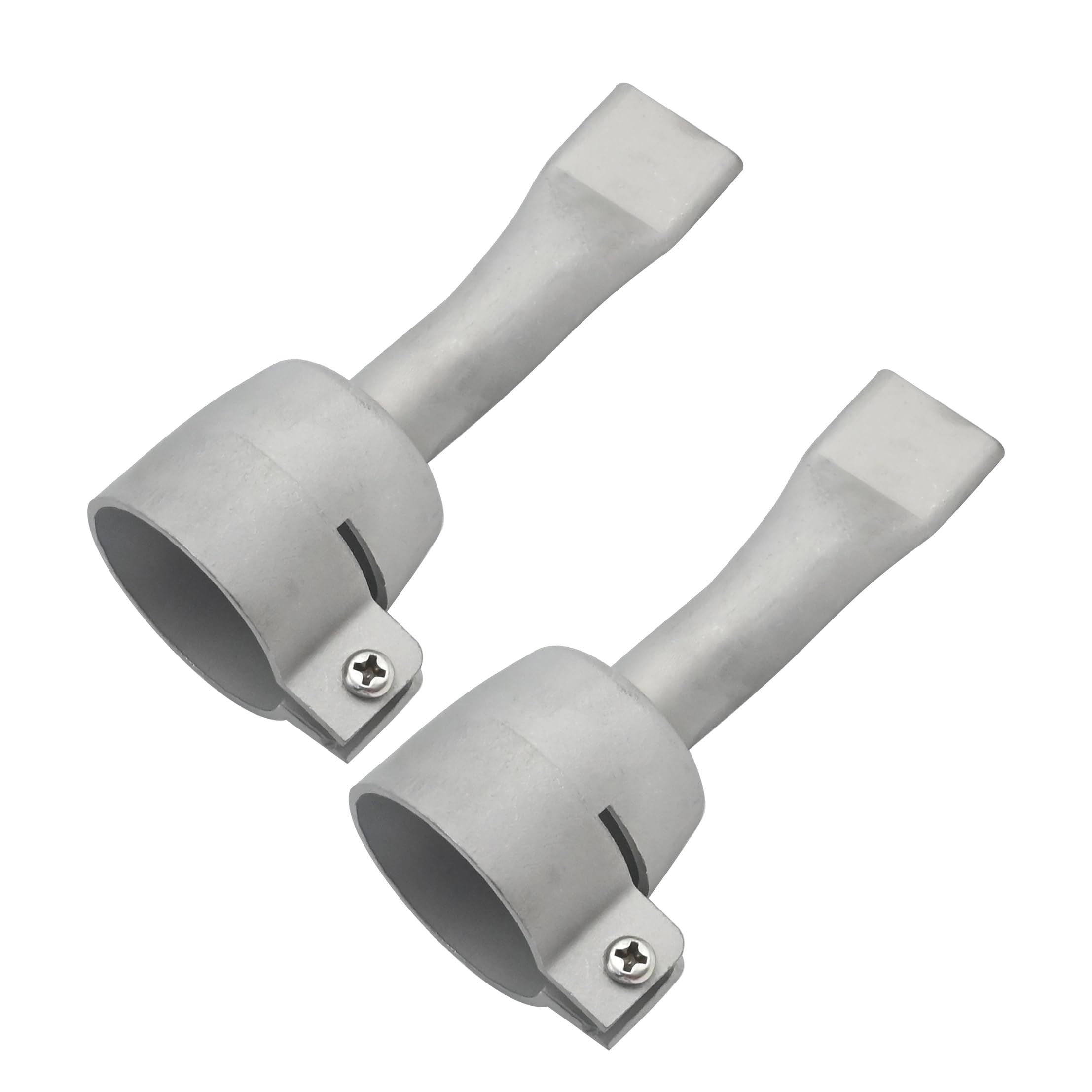 Ollanoos 20mm Flat Welding Nozzle, Hot Air Gun Nozzle for Welding PP PVC Plastic Sheet Welding Tools Stainless Steel 2Pcs - Image 2