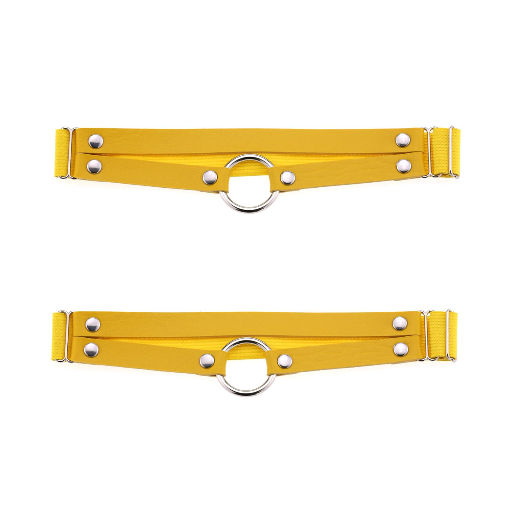 2Pcs Adjustable O-ring Leg Garter Elastic Thigh Garters Belt for Women  Yellow | eBay