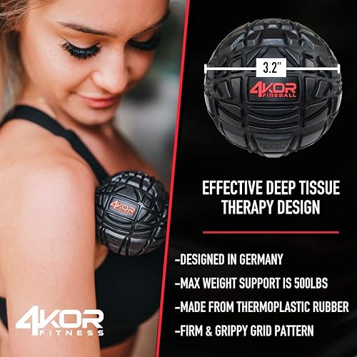 Miniatura 3 de Bolas de masaje 4KOR para terapia de punto de activación - Bola de liberación miofascial - Alivio muscular para dolor de espalda, cuello, hombro,