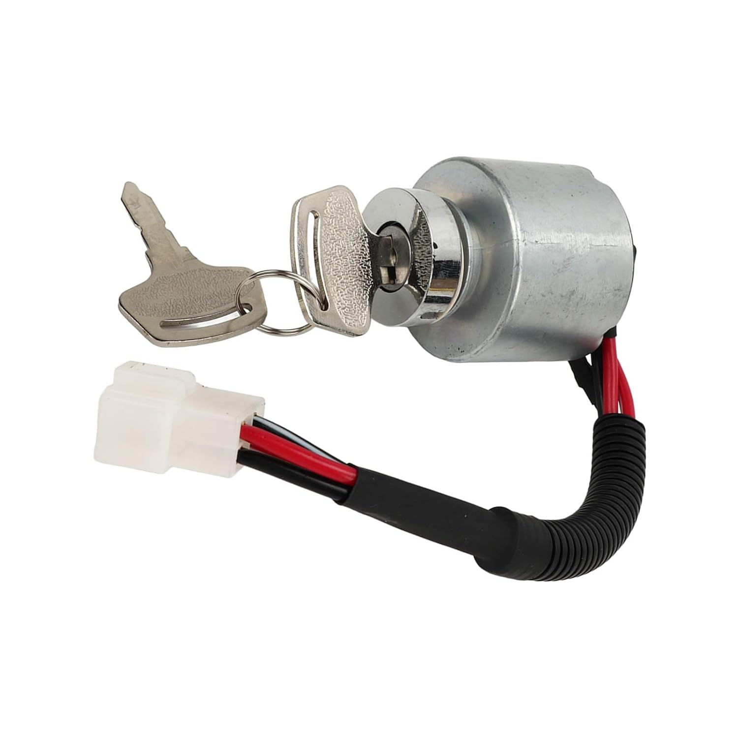 Starter Ignition Key Switch, Sensitive Replacement for Kubota TG1860G ZD18 ZD18F ZD21 ZD21F ZD28 ZD28F, 66101 55200 Key Included