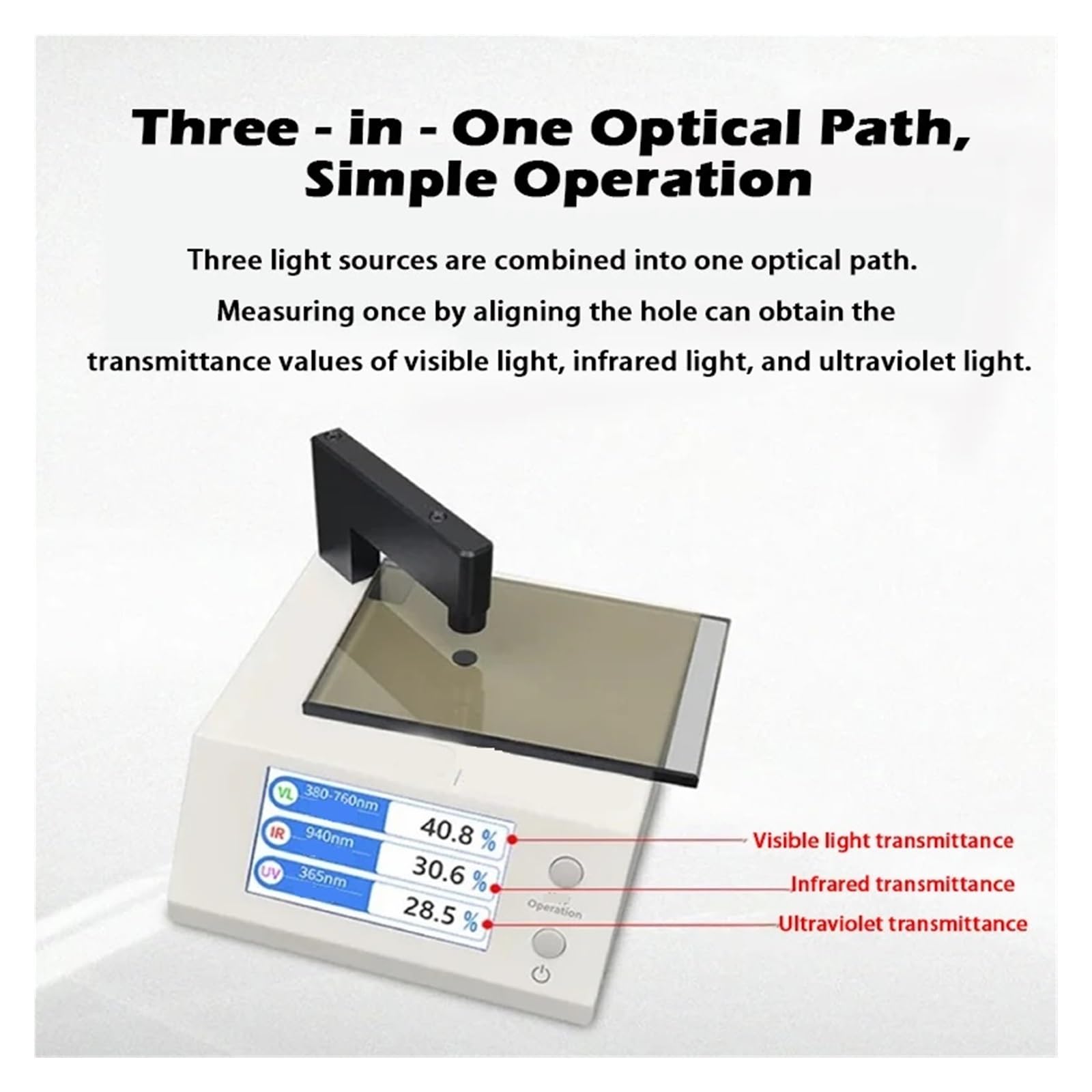 Medidor De Transmisión Luz Azul (395 Nm), Violeta, For Gafas Y Sol Preciso FáCil De Leer(LS108D 5V)