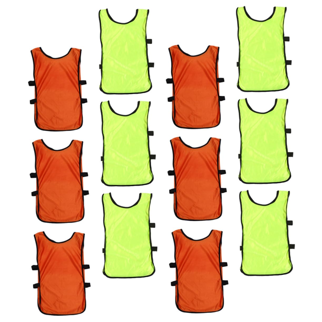 Lot de 12 Dossards D'entraînement Multifonctions en Polyester Respirant, Gilets De Sport Légers avec Côtés Ouverts, pour Garçon Et Filles, pour Basketball, Football Et Activités en Extérieur