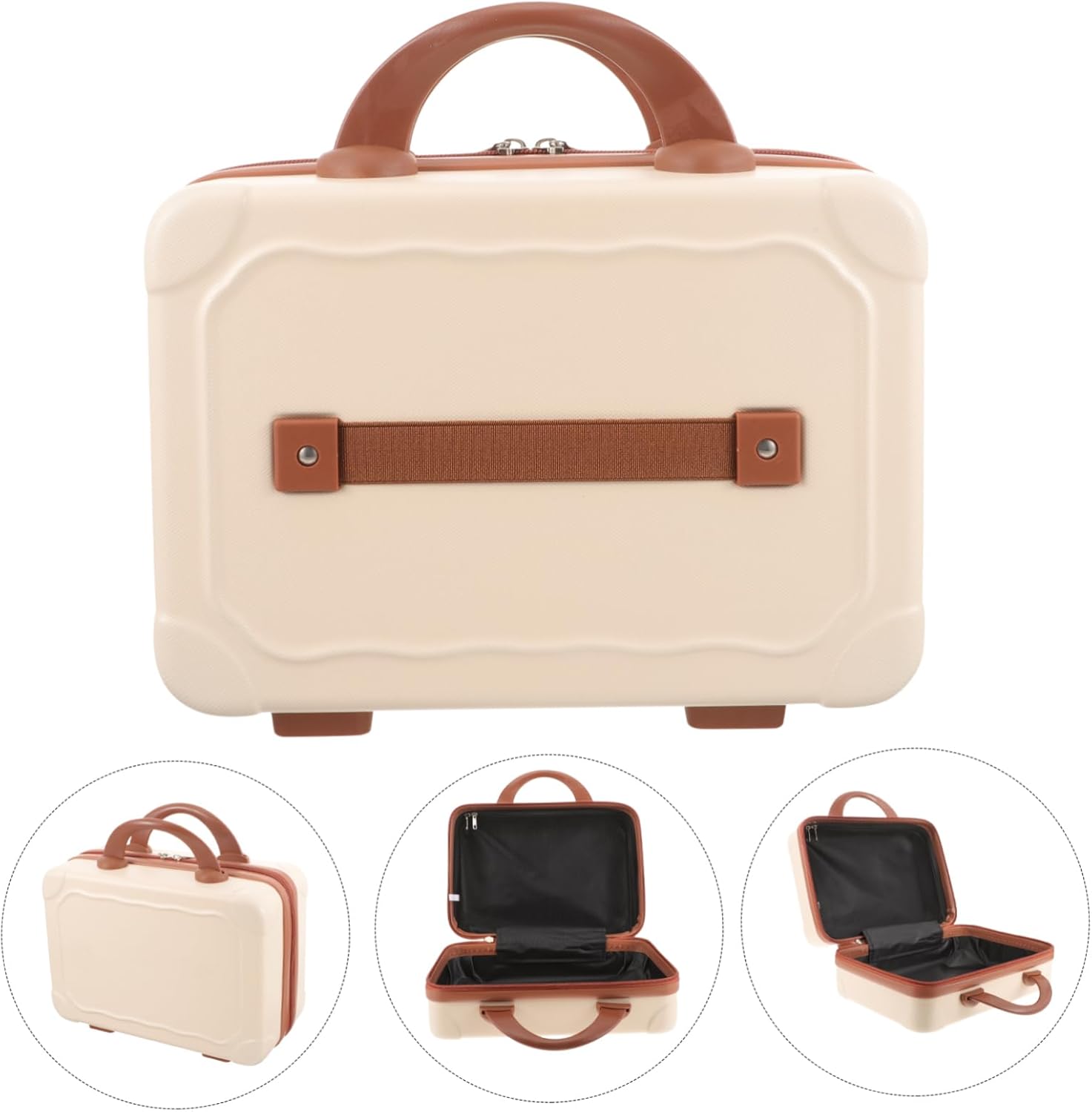 Makeup Carrying Case Portable Small Makeup Suitcase for Travel Lightweight Organizer with Capacity for Cosmetics and Jewelry Travel Cosmetic Case