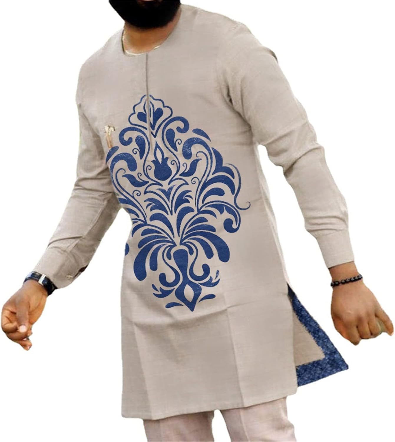 African Men's Dashiki Print Shirt and Ankara Pants Jordan Ubuy