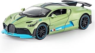 Scale Diecast car for Bugatti DIVO Super Sport Car Alloy Car Model Diecast Models 1/32 Size (Color : Green No Box)