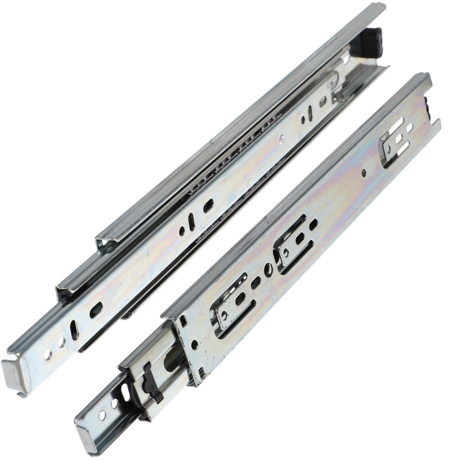 Jvnalwnkv One Color Stainless Steel Drawer Slide Rail, 12 Inch Slides Full Extension Side Mount Silent Smooth Cabinet Pair White 300Mm
