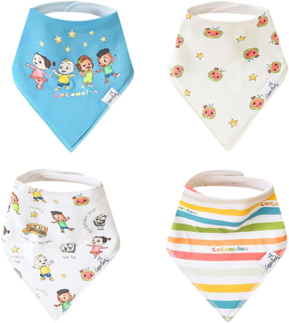 Copper Pearl, Baby Bandana Bibs - CoComelon