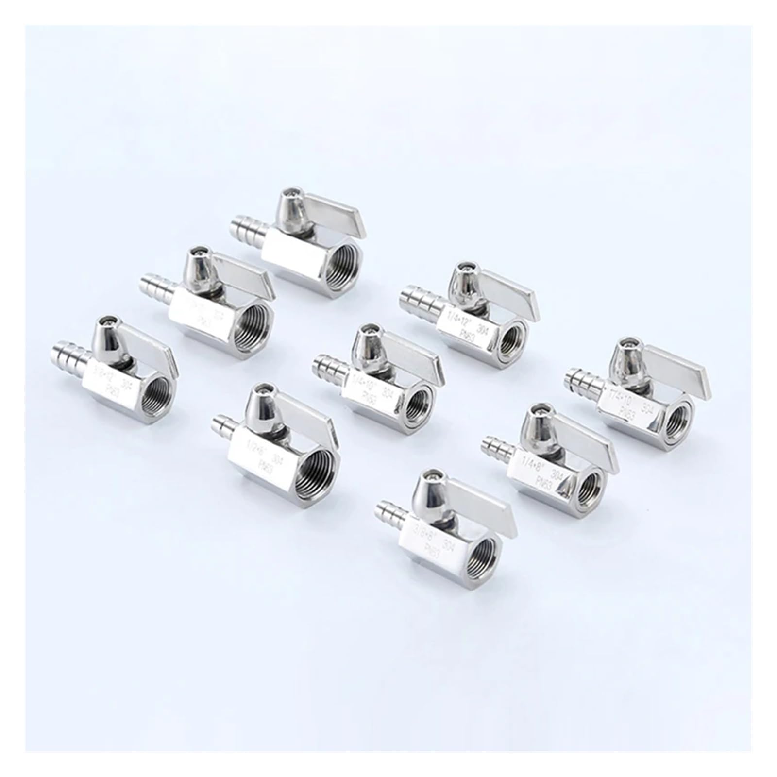 BJPCTUSF 1pcs Stainless Steel Handle Mini Ball Tube Internal Thread External Miniature Water Switch(45661,EXTERNAL THREAD-8MM)