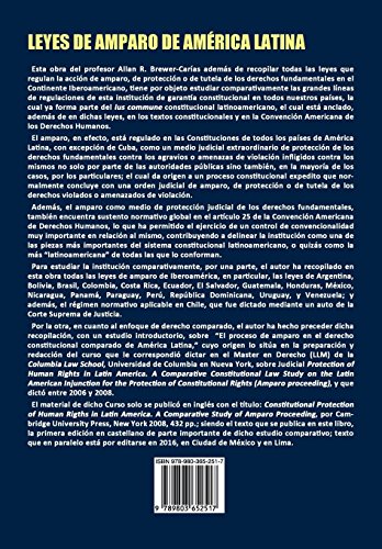 LEYES DE AMPARO DE AMERICA LATINA. Derecho Comparado
