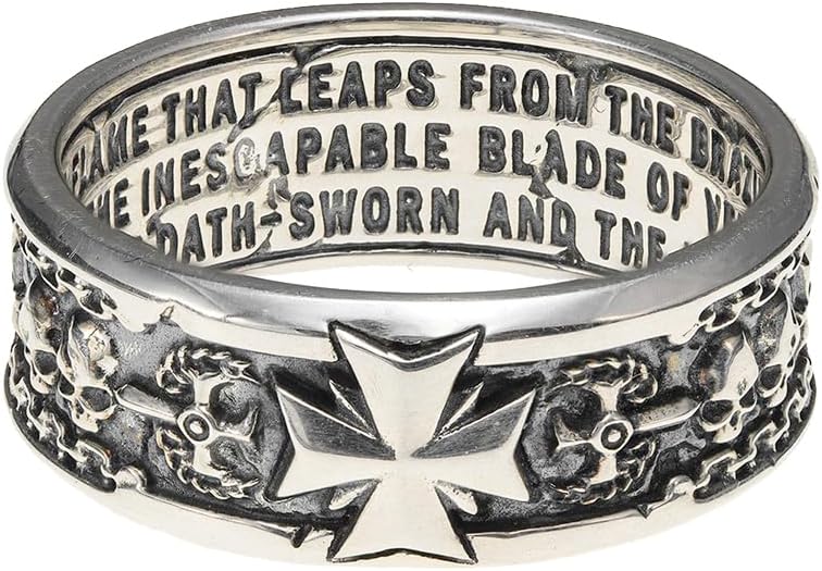 Starforged Compatible with Warhammer 40k Black templars Crusader's Ring[Sterling Silver/Gold Plated] 1 PC