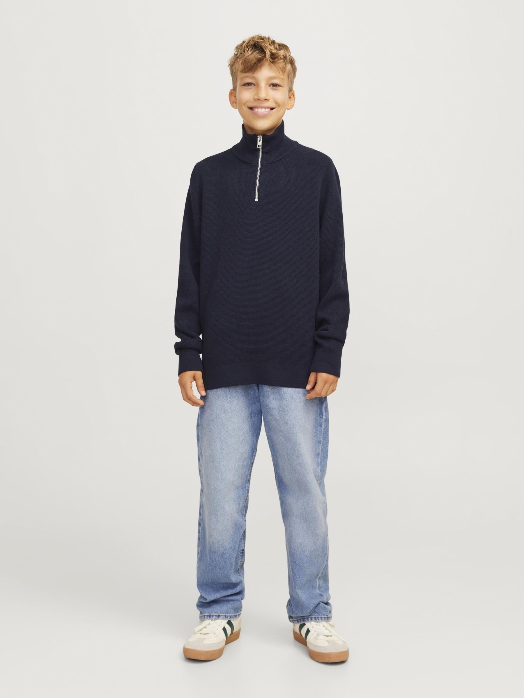 JACK & JONES Boy Strickjacke mit Viertelreißverschluss Strickjacke mit Viertelreißverschluss Junior