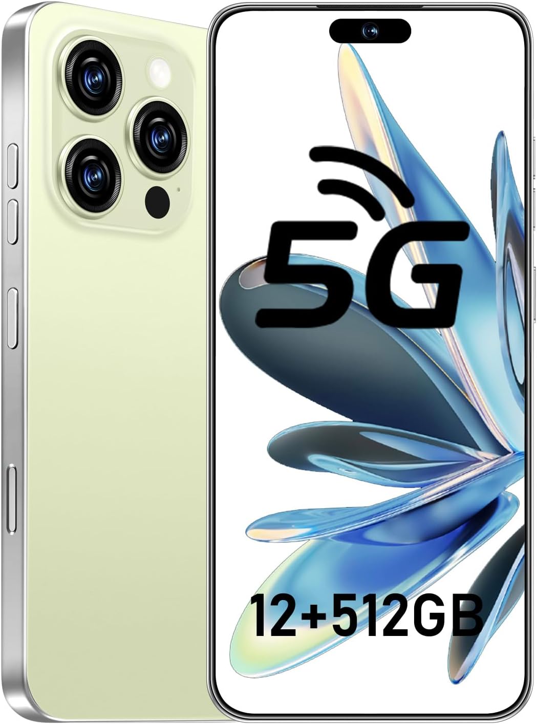 I16 PROMAX 5G Phone,Smartphone Unlocked Cell Phone 12GB+512GB/6.99“ HD Screen Display/68MP+108MP Camera/7000 mAh, Dual SIM Card/Face Unlock/Fingerprint Button Unlock-and take Photos (Yellow) I16 PROMAX 5G Phone,Smartphone Unlocked Cell Phone 12GB+512GB/6.99“ HD Screen Display/68MP+108MP Camera/7000 mAh, Dual SIM Card/Face Unlock/Fingerprint Button Unlock-and take Photos (Yellow)