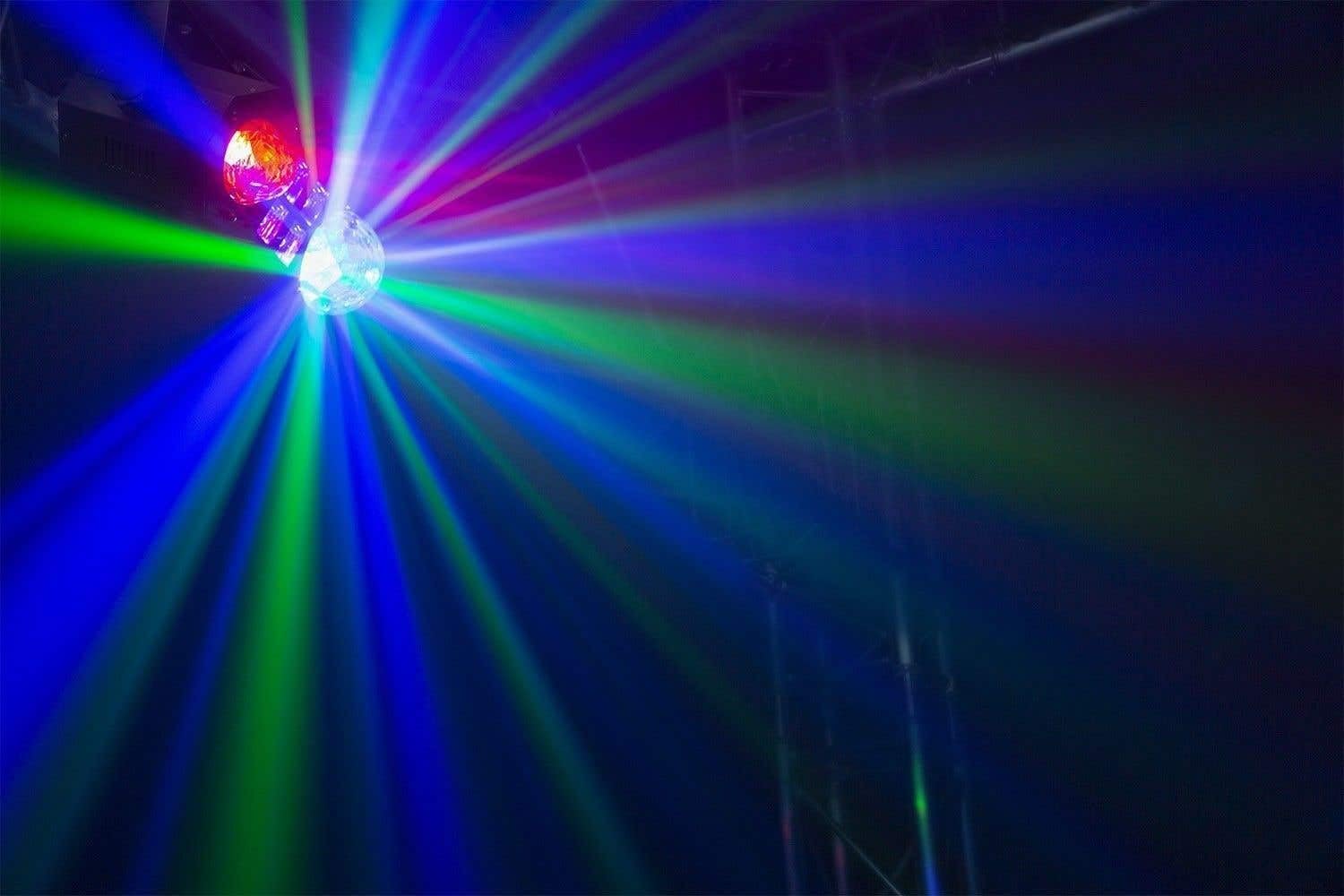 BeamZ LEDWAVE Discolicht Partylicht 5-in-1 LED DJ-Lichteffekt Musikgesteuert mit Fernbedienung, UV Schwarzlicht und Strobo, Jelly Ball, Water Wave, Lichtorgel, DJ Licht Komplett, Partybeleuchtung
