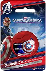 Fio Dental Infantil com Cera Menta Capitão América Condor 25m