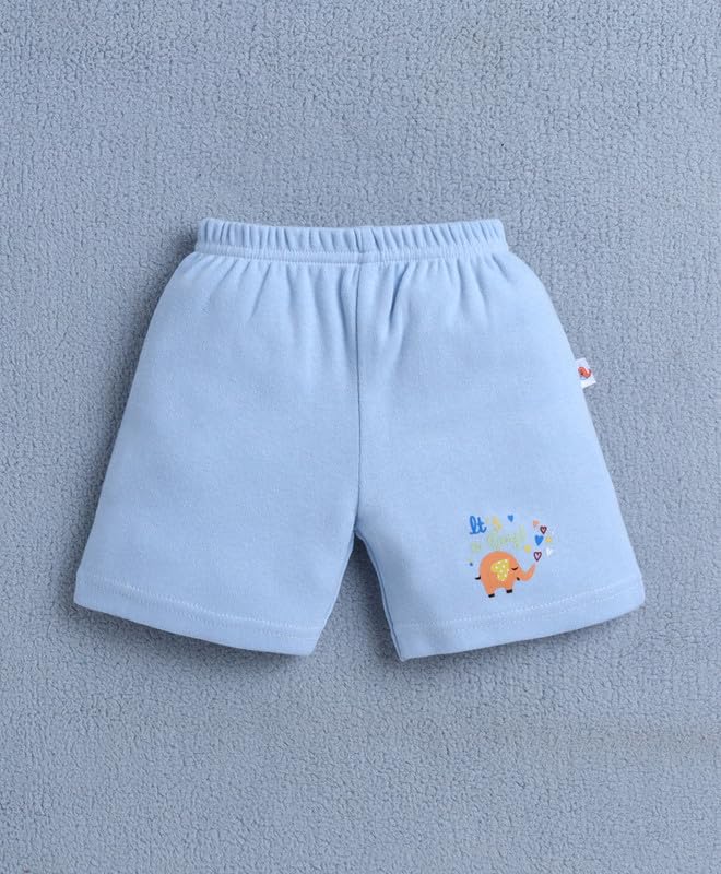 Image of BUMZEE Baby Boys Cotton Pack of 4 Above Knee Length Shorts