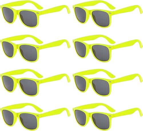 Miniatura 8 de Suministros para regalos de fiesta de colores neón Paquete de 8 gafas de sol unisex