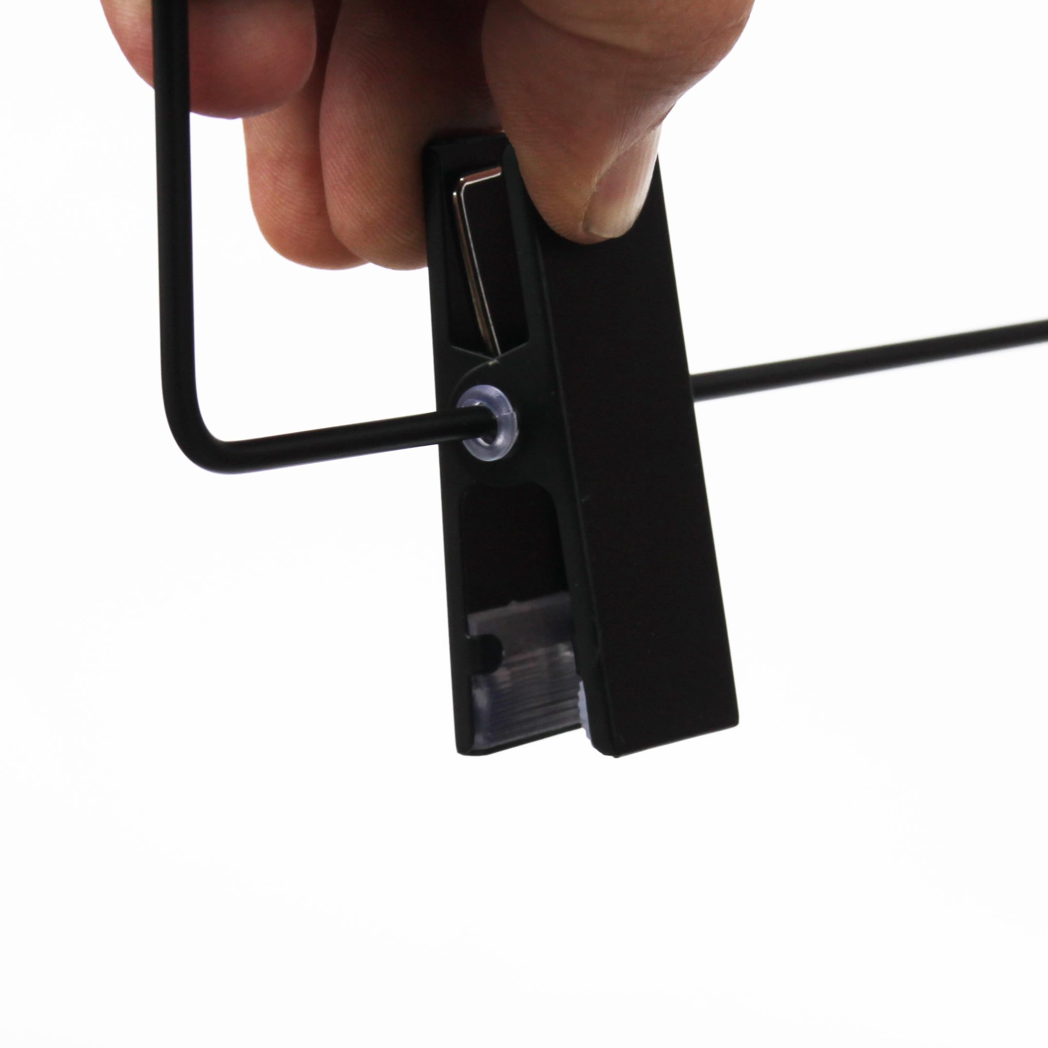 Percha para pantalones y faldas, color negro, 25 unidades
