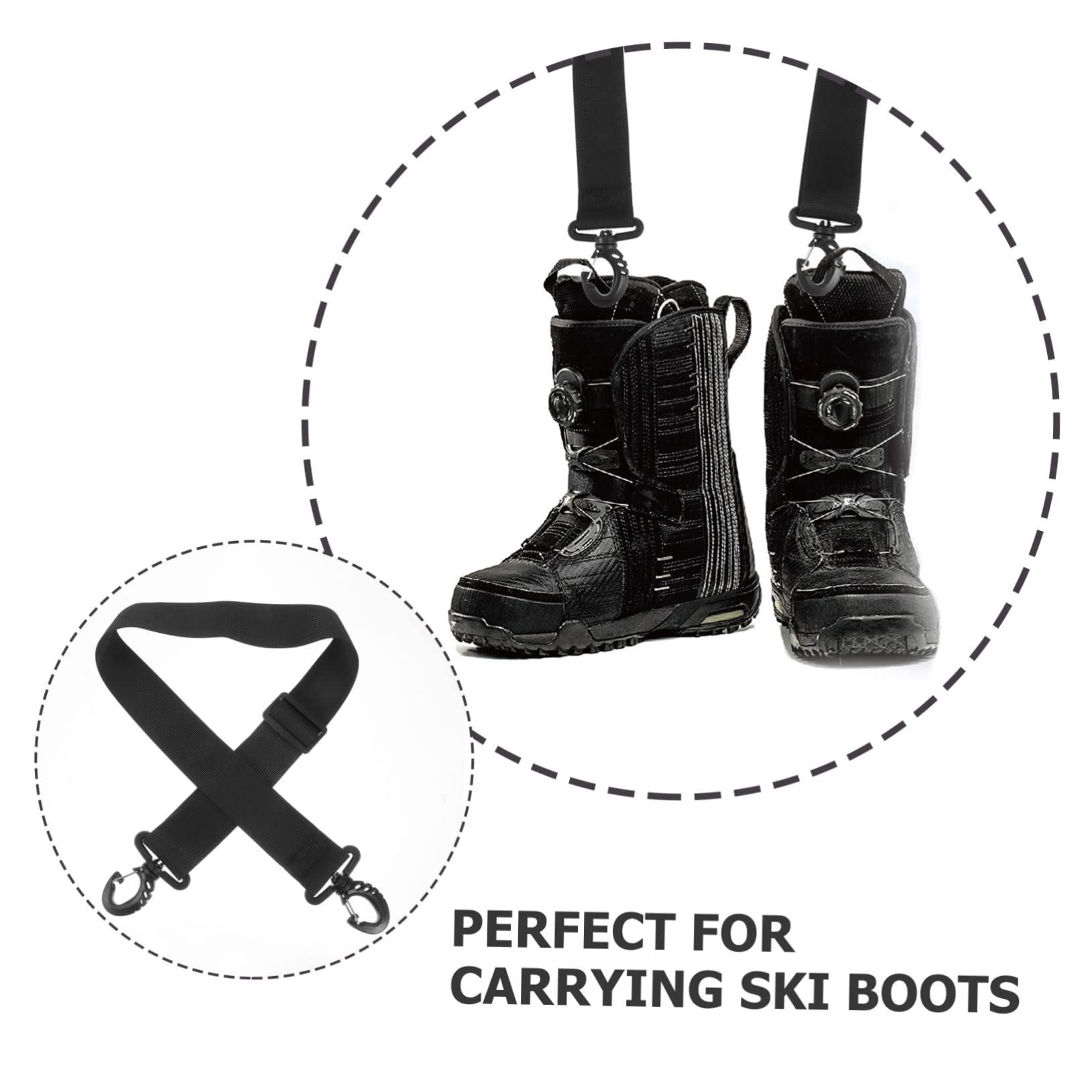BCOATH Ergonomic Ski Boot Carrier Straps Portable Straps for Ski Gear Snowboard Boot Carrier Sling